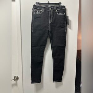 True Religion. Size 30. Black denim. Skinny